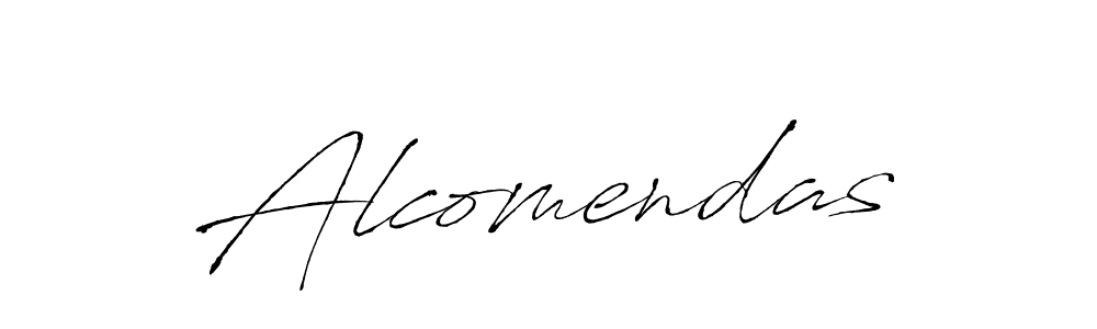 Design your own signature with our free online signature maker. With this signature software, you can create a handwritten (Antro_Vectra) signature for name Alcomendas. Alcomendas signature style 6 images and pictures png