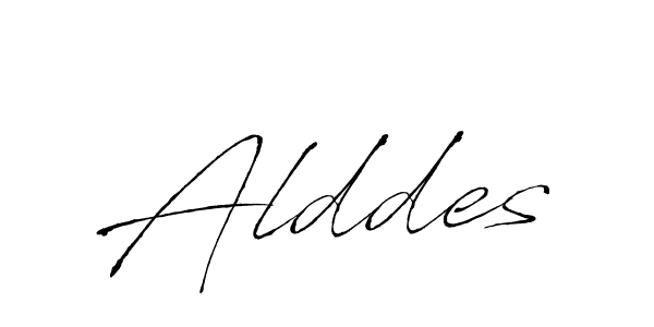 Design your own signature with our free online signature maker. With this signature software, you can create a handwritten (Antro_Vectra) signature for name Alddes. Alddes signature style 6 images and pictures png