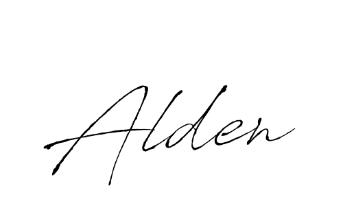 Make a beautiful signature design for name Alden. With this signature (Antro_Vectra) style, you can create a handwritten signature for free. Alden signature style 6 images and pictures png