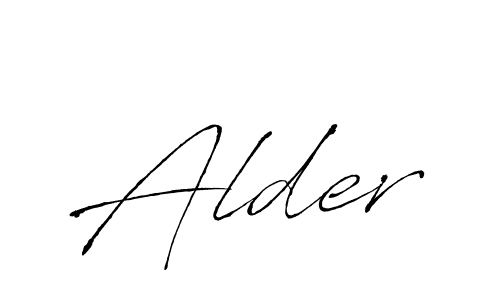 How to make Alder name signature. Use Antro_Vectra style for creating short signs online. This is the latest handwritten sign. Alder signature style 6 images and pictures png