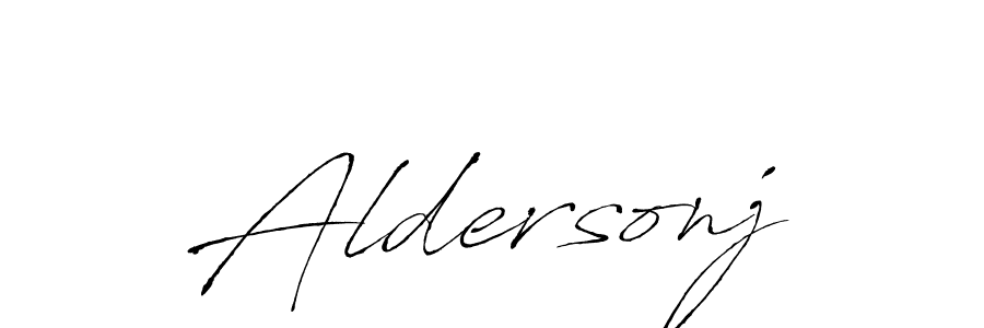 Use a signature maker to create a handwritten signature online. With this signature software, you can design (Antro_Vectra) your own signature for name Aldersonj. Aldersonj signature style 6 images and pictures png