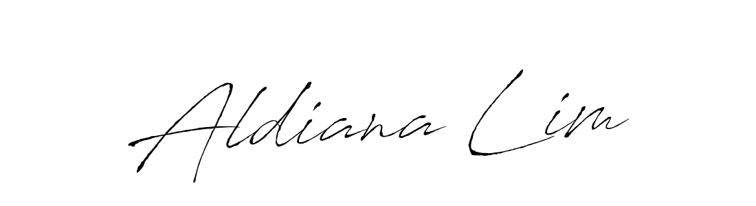 The best way (Antro_Vectra) to make a short signature is to pick only two or three words in your name. The name Aldiana Lim include a total of six letters. For converting this name. Aldiana Lim signature style 6 images and pictures png