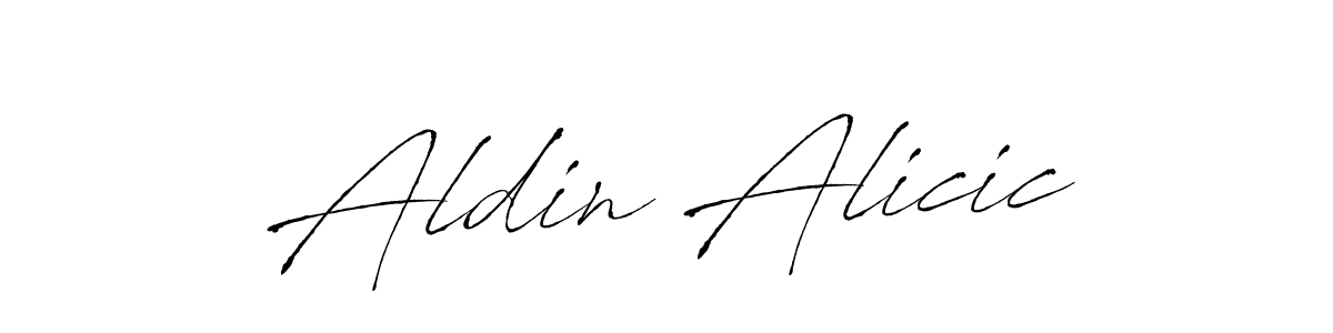 Make a beautiful signature design for name Aldin Alicic. With this signature (Antro_Vectra) style, you can create a handwritten signature for free. Aldin Alicic signature style 6 images and pictures png