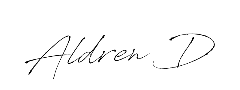 Use a signature maker to create a handwritten signature online. With this signature software, you can design (Antro_Vectra) your own signature for name Aldren D. Aldren D signature style 6 images and pictures png