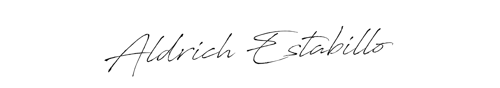 Aldrich Estabillo stylish signature style. Best Handwritten Sign (Antro_Vectra) for my name. Handwritten Signature Collection Ideas for my name Aldrich Estabillo. Aldrich Estabillo signature style 6 images and pictures png