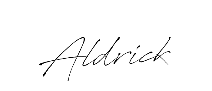 Use a signature maker to create a handwritten signature online. With this signature software, you can design (Antro_Vectra) your own signature for name Aldrick. Aldrick signature style 6 images and pictures png