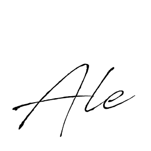 Make a beautiful signature design for name Ale. With this signature (Antro_Vectra) style, you can create a handwritten signature for free. Ale signature style 6 images and pictures png