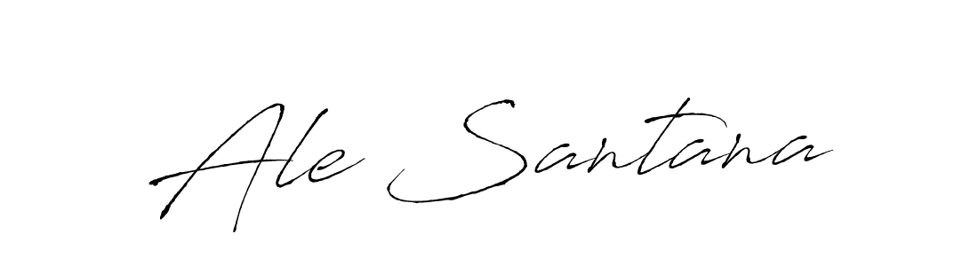Make a beautiful signature design for name Ale Santana. With this signature (Antro_Vectra) style, you can create a handwritten signature for free. Ale Santana signature style 6 images and pictures png