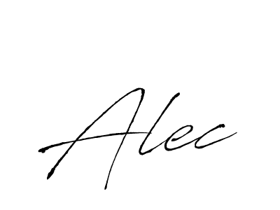 Design your own signature with our free online signature maker. With this signature software, you can create a handwritten (Antro_Vectra) signature for name Alec. Alec signature style 6 images and pictures png