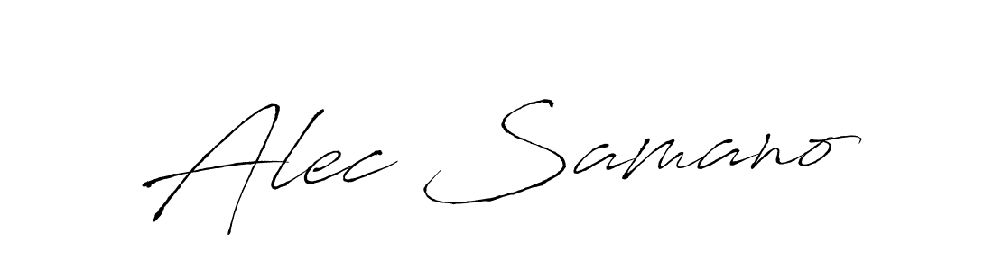 Design your own signature with our free online signature maker. With this signature software, you can create a handwritten (Antro_Vectra) signature for name Alec Samano. Alec Samano signature style 6 images and pictures png