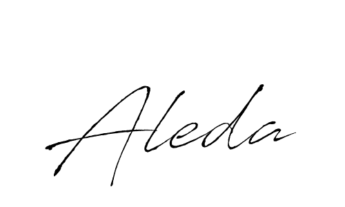 Make a beautiful signature design for name Aleda. With this signature (Antro_Vectra) style, you can create a handwritten signature for free. Aleda signature style 6 images and pictures png