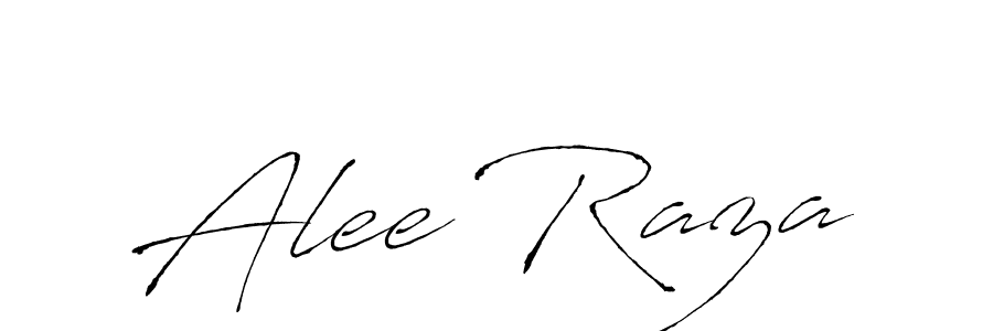 Design your own signature with our free online signature maker. With this signature software, you can create a handwritten (Antro_Vectra) signature for name Alee Raza. Alee Raza signature style 6 images and pictures png