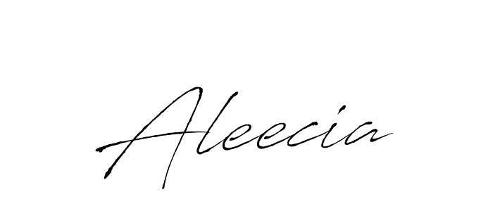 Design your own signature with our free online signature maker. With this signature software, you can create a handwritten (Antro_Vectra) signature for name Aleecia. Aleecia signature style 6 images and pictures png