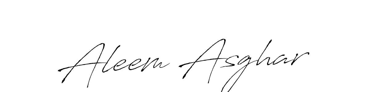 Aleem Asghar stylish signature style. Best Handwritten Sign (Antro_Vectra) for my name. Handwritten Signature Collection Ideas for my name Aleem Asghar. Aleem Asghar signature style 6 images and pictures png