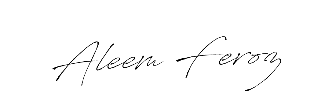 How to make Aleem Feroz name signature. Use Antro_Vectra style for creating short signs online. This is the latest handwritten sign. Aleem Feroz signature style 6 images and pictures png