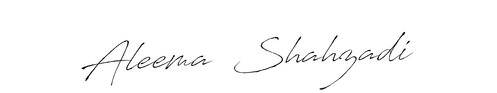 How to make Aleema  Shahzadi name signature. Use Antro_Vectra style for creating short signs online. This is the latest handwritten sign. Aleema  Shahzadi signature style 6 images and pictures png