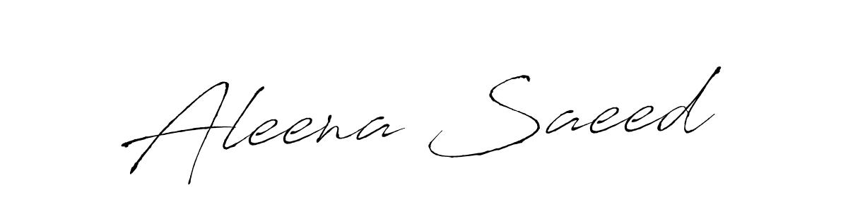 How to make Aleena Saeed signature? Antro_Vectra is a professional autograph style. Create handwritten signature for Aleena Saeed name. Aleena Saeed signature style 6 images and pictures png