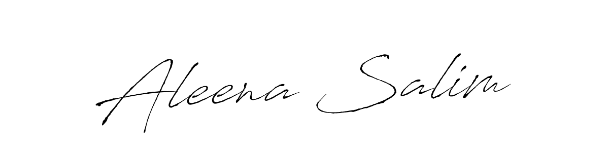 Make a beautiful signature design for name Aleena Salim. With this signature (Antro_Vectra) style, you can create a handwritten signature for free. Aleena Salim signature style 6 images and pictures png