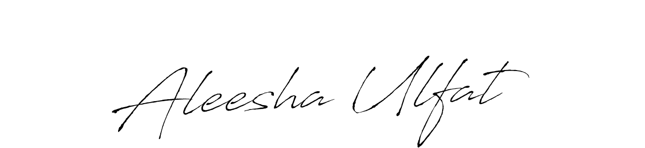 Make a beautiful signature design for name Aleesha Ulfat. With this signature (Antro_Vectra) style, you can create a handwritten signature for free. Aleesha Ulfat signature style 6 images and pictures png