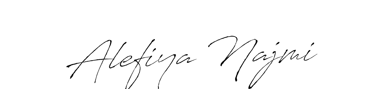 How to make Alefiya Najmi signature? Antro_Vectra is a professional autograph style. Create handwritten signature for Alefiya Najmi name. Alefiya Najmi signature style 6 images and pictures png