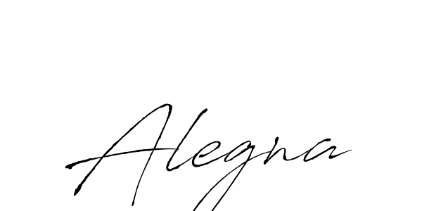 Design your own signature with our free online signature maker. With this signature software, you can create a handwritten (Antro_Vectra) signature for name Alegna. Alegna signature style 6 images and pictures png