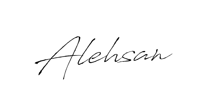 Design your own signature with our free online signature maker. With this signature software, you can create a handwritten (Antro_Vectra) signature for name Alehsan. Alehsan signature style 6 images and pictures png