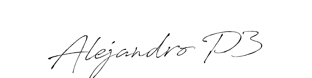 Design your own signature with our free online signature maker. With this signature software, you can create a handwritten (Antro_Vectra) signature for name Alejandro P3. Alejandro P3 signature style 6 images and pictures png