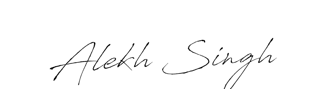 Make a beautiful signature design for name Alekh Singh. With this signature (Antro_Vectra) style, you can create a handwritten signature for free. Alekh Singh signature style 6 images and pictures png