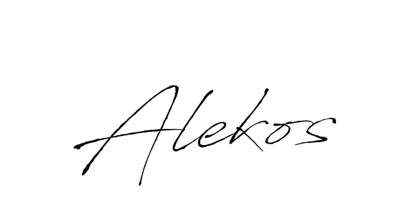 How to make Alekos name signature. Use Antro_Vectra style for creating short signs online. This is the latest handwritten sign. Alekos signature style 6 images and pictures png