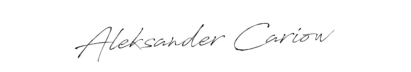 How to make Aleksander Cariow name signature. Use Antro_Vectra style for creating short signs online. This is the latest handwritten sign. Aleksander Cariow signature style 6 images and pictures png