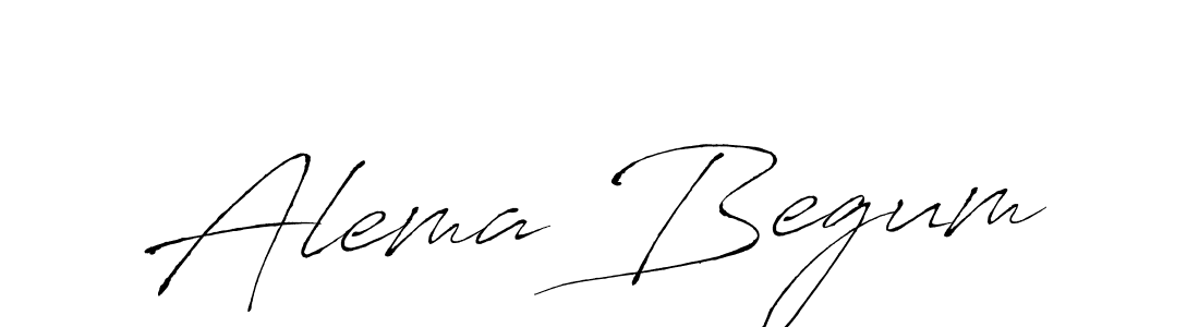 The best way (Antro_Vectra) to make a short signature is to pick only two or three words in your name. The name Alema Begum include a total of six letters. For converting this name. Alema Begum signature style 6 images and pictures png