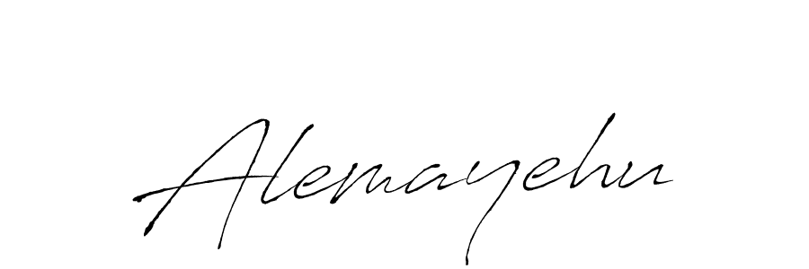 Design your own signature with our free online signature maker. With this signature software, you can create a handwritten (Antro_Vectra) signature for name Alemayehu. Alemayehu signature style 6 images and pictures png