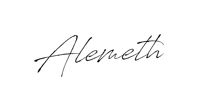 Alemeth stylish signature style. Best Handwritten Sign (Antro_Vectra) for my name. Handwritten Signature Collection Ideas for my name Alemeth. Alemeth signature style 6 images and pictures png