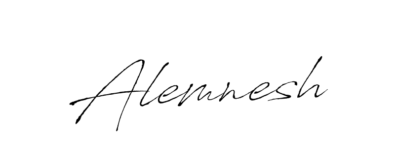 Design your own signature with our free online signature maker. With this signature software, you can create a handwritten (Antro_Vectra) signature for name Alemnesh. Alemnesh signature style 6 images and pictures png