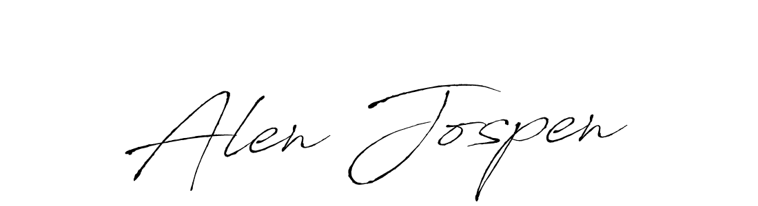 Design your own signature with our free online signature maker. With this signature software, you can create a handwritten (Antro_Vectra) signature for name Alen Jospen. Alen Jospen signature style 6 images and pictures png