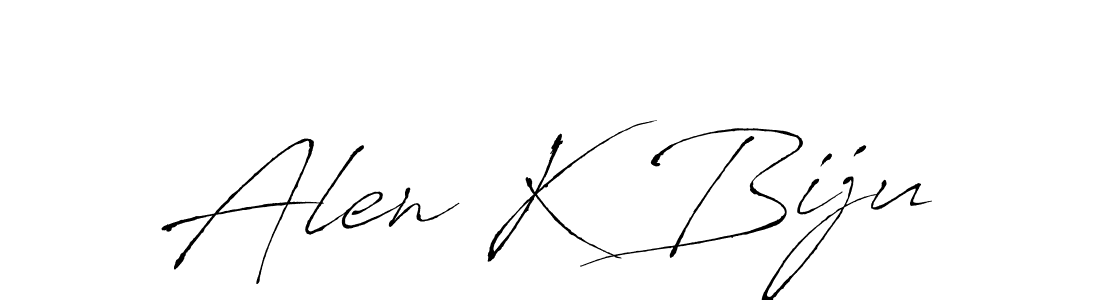 Similarly Antro_Vectra is the best handwritten signature design. Signature creator online .You can use it as an online autograph creator for name Alen K Biju. Alen K Biju signature style 6 images and pictures png