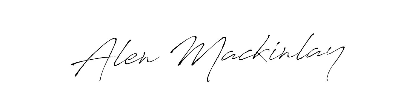 Make a beautiful signature design for name Alen Mackinlay. With this signature (Antro_Vectra) style, you can create a handwritten signature for free. Alen Mackinlay signature style 6 images and pictures png