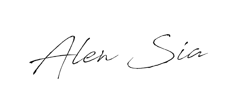 Design your own signature with our free online signature maker. With this signature software, you can create a handwritten (Antro_Vectra) signature for name Alen Sia. Alen Sia signature style 6 images and pictures png