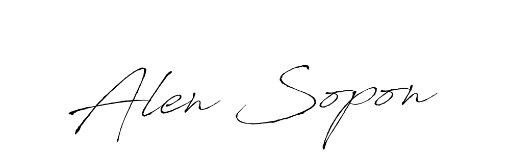 This is the best signature style for the Alen Sopon name. Also you like these signature font (Antro_Vectra). Mix name signature. Alen Sopon signature style 6 images and pictures png