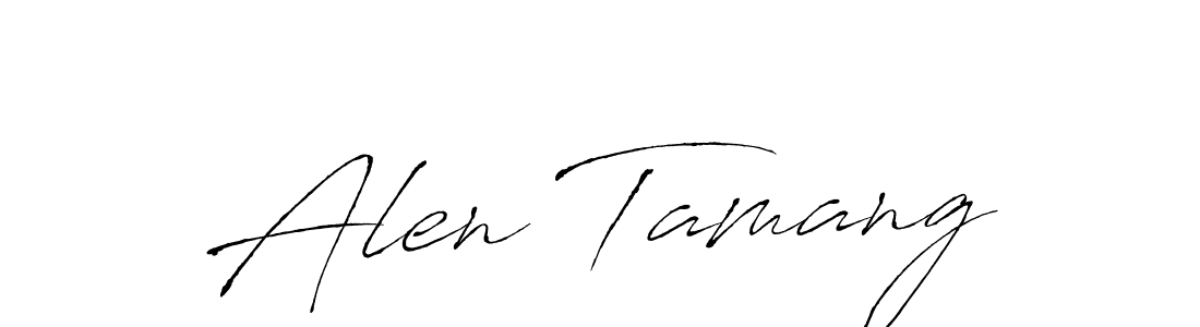 It looks lik you need a new signature style for name Alen Tamang. Design unique handwritten (Antro_Vectra) signature with our free signature maker in just a few clicks. Alen Tamang signature style 6 images and pictures png