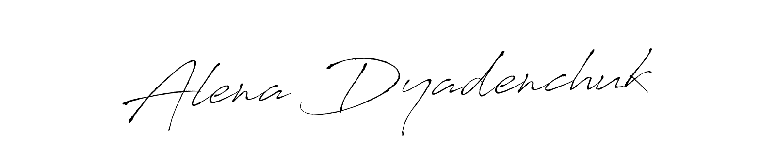 Alena Dyadenchuk stylish signature style. Best Handwritten Sign (Antro_Vectra) for my name. Handwritten Signature Collection Ideas for my name Alena Dyadenchuk. Alena Dyadenchuk signature style 6 images and pictures png
