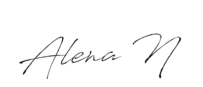 Make a beautiful signature design for name Alena N. With this signature (Antro_Vectra) style, you can create a handwritten signature for free. Alena N signature style 6 images and pictures png