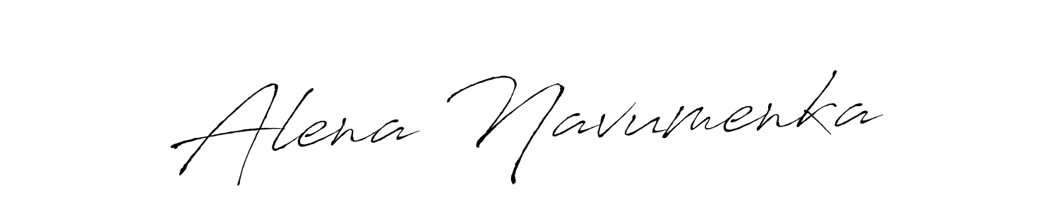 Design your own signature with our free online signature maker. With this signature software, you can create a handwritten (Antro_Vectra) signature for name Alena Navumenka. Alena Navumenka signature style 6 images and pictures png