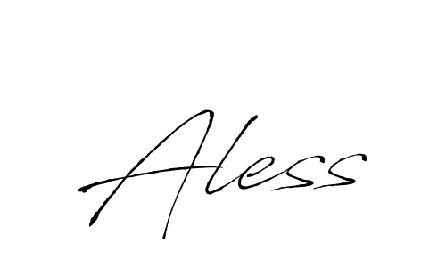 Aless stylish signature style. Best Handwritten Sign (Antro_Vectra) for my name. Handwritten Signature Collection Ideas for my name Aless. Aless signature style 6 images and pictures png