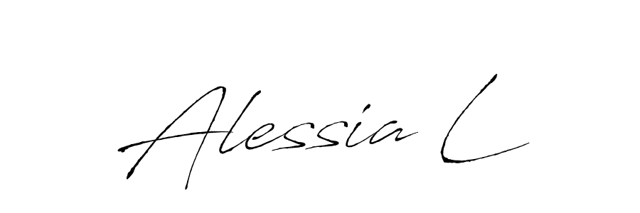 Design your own signature with our free online signature maker. With this signature software, you can create a handwritten (Antro_Vectra) signature for name Alessia L. Alessia L signature style 6 images and pictures png