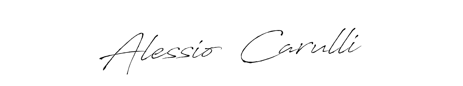 The best way (Antro_Vectra) to make a short signature is to pick only two or three words in your name. The name Alessio  Carulli include a total of six letters. For converting this name. Alessio  Carulli signature style 6 images and pictures png