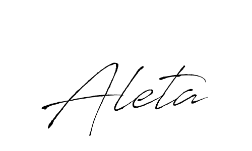 How to make Aleta signature? Antro_Vectra is a professional autograph style. Create handwritten signature for Aleta name. Aleta signature style 6 images and pictures png