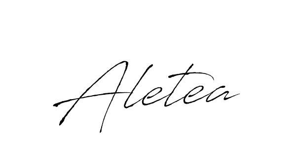 Make a beautiful signature design for name Aletea. With this signature (Antro_Vectra) style, you can create a handwritten signature for free. Aletea signature style 6 images and pictures png