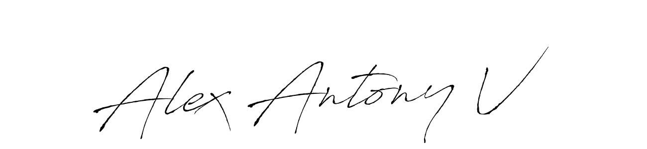 Alex Antony V stylish signature style. Best Handwritten Sign (Antro_Vectra) for my name. Handwritten Signature Collection Ideas for my name Alex Antony V. Alex Antony V signature style 6 images and pictures png