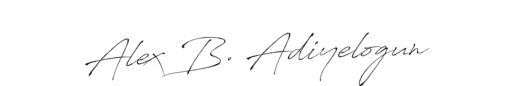 Make a short Alex B. Adiyelogun signature style. Manage your documents anywhere anytime using Antro_Vectra. Create and add eSignatures, submit forms, share and send files easily. Alex B. Adiyelogun signature style 6 images and pictures png